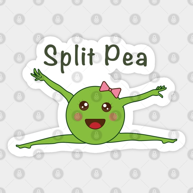 Split Pea Sticker by chyneyee